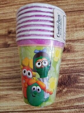 VeggieTales Friends Trio Party Paper Cups 8 9oz. Birthday Summer